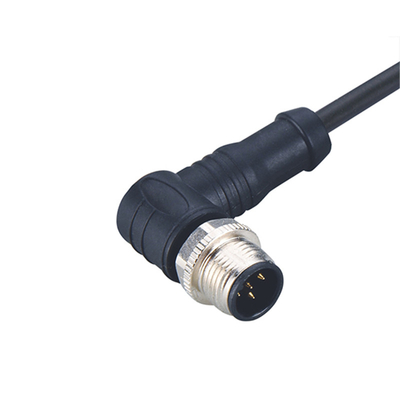 M12 accouplement de filet de vis de Pin Miniature Circular Connectors Waterproof du coude 8