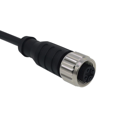 Blindé Femelle M12 Câble Connecteur Binder 4Pin Étanche IP67/68