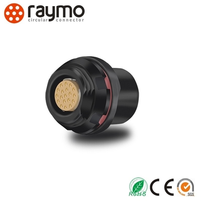 Connecteurs circulaires à traction et poussée durables, revêtus d'une plaque d'or