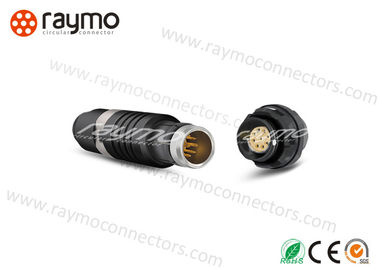 RAYMO Connecteur circulaire imperméable à l'eau automatique appliqué enduit de chorme noir