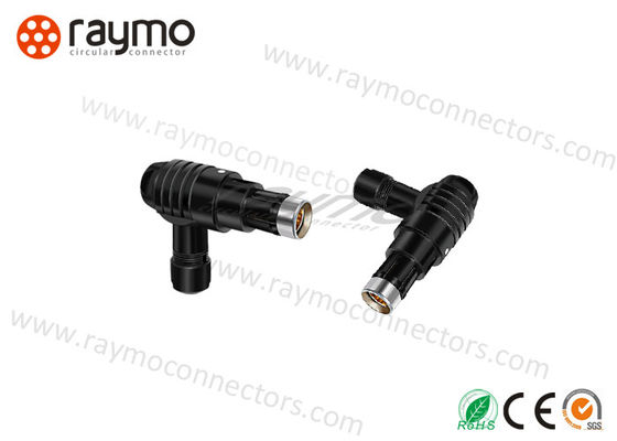 7 couleur imperméable circulaire à angle droit de noir de connecteur de la goupille IP68