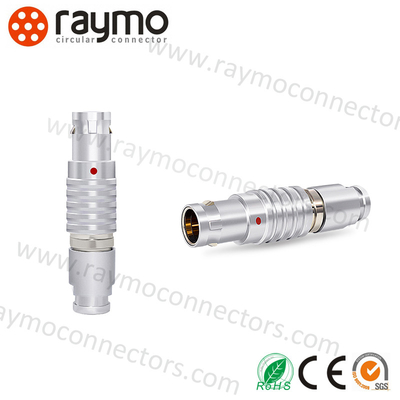 8 connecteur va-et-vient de bâti de câble de soudure du connecteur IP50 de Lemo de mâle de contacts