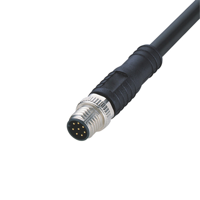 IP67 le connecteur circulaire imperméable TPU a moulé le connecteur du capteur M8